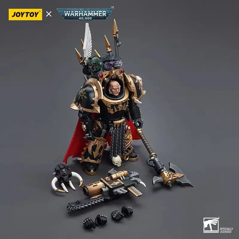 JOYTOY Warhammer 40k 1/18 Action Figures Anime Chaos Space Marines Black Legion Chaos Lord in Terminator Armour【In Stock】