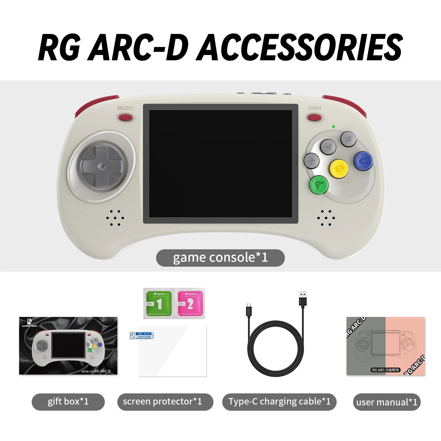 ANBERNIC RG ARC Retro Games RK3566 4.0INCH 640*480 Handheld Game Console Emulator LINUX Android System 3500mAh Children's Gifts