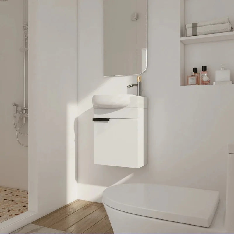 16 Inch Soft Close Bathroom Vanity with Sink for Compact Spaces
