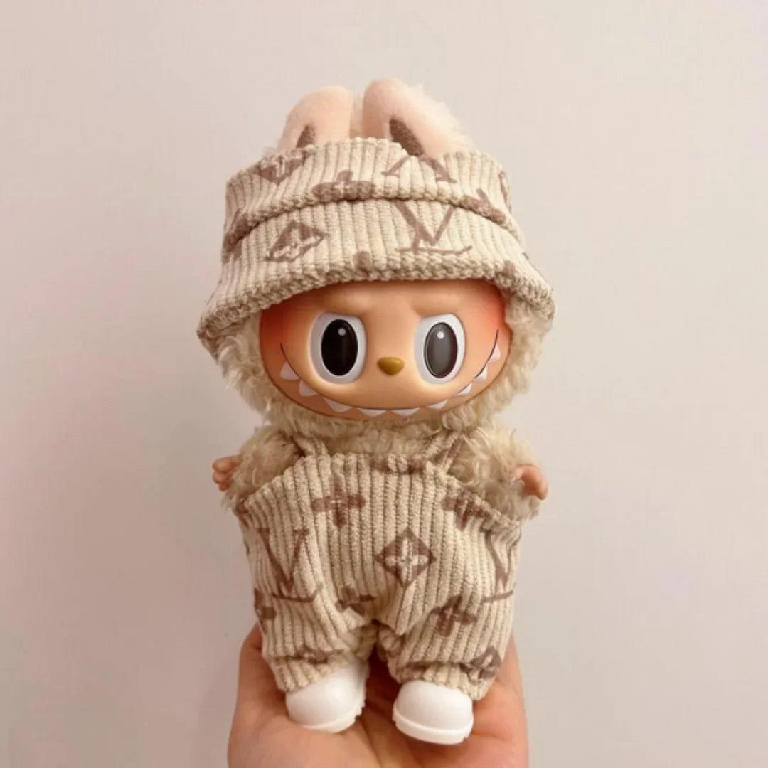 For 17cm Labubu Doll Clothes Fashion Clothes Hoodies Doll Clothes Color Match Hoodies Dolls Accessories