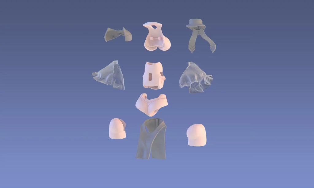 【No Figure】Handmade 1/12 Scale Mecha Girl Ancient Chinese Style Skirt Conversion Parts For 6inch Kotobukiya Action Figure