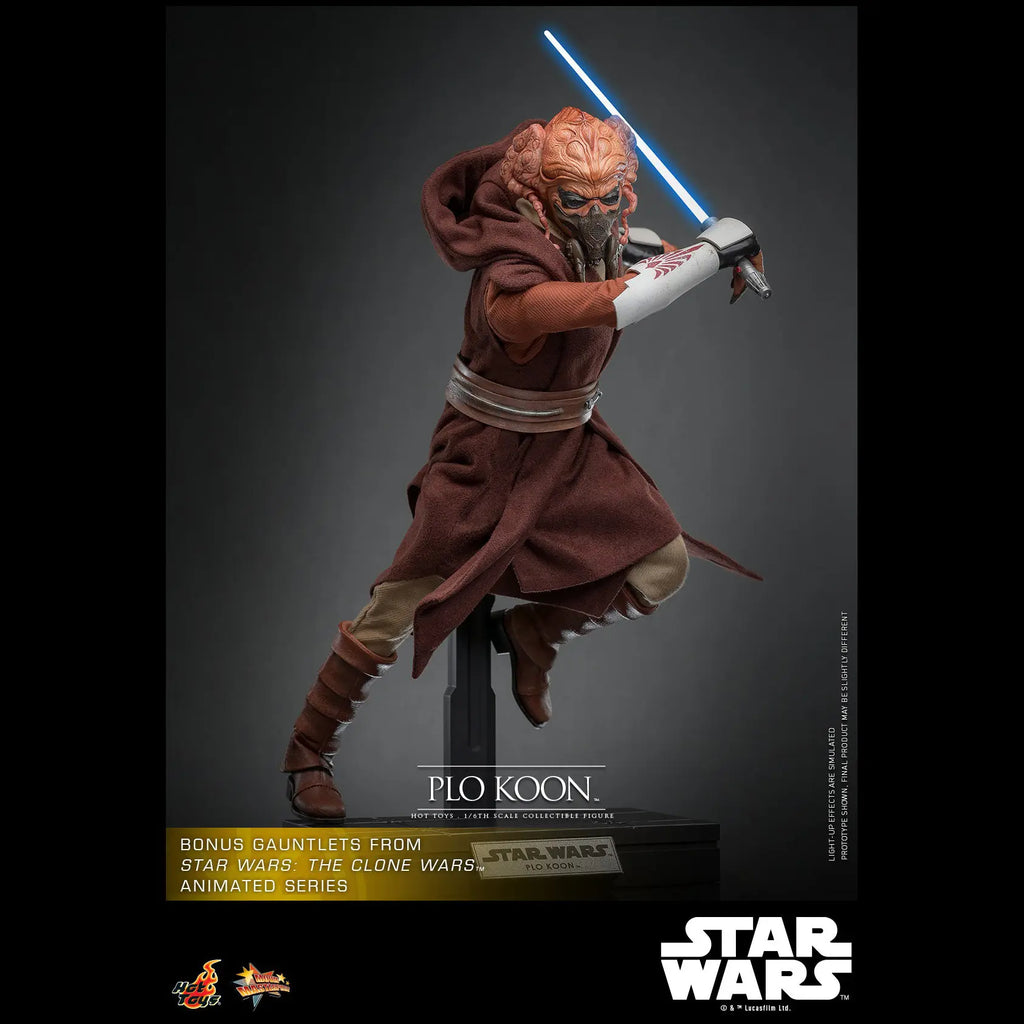 Hot Toys Ht Mms785 1/6 Action Figure Star Wars Clone Wars Plo Koon Collectible Scale Figure For Adult Collection Display