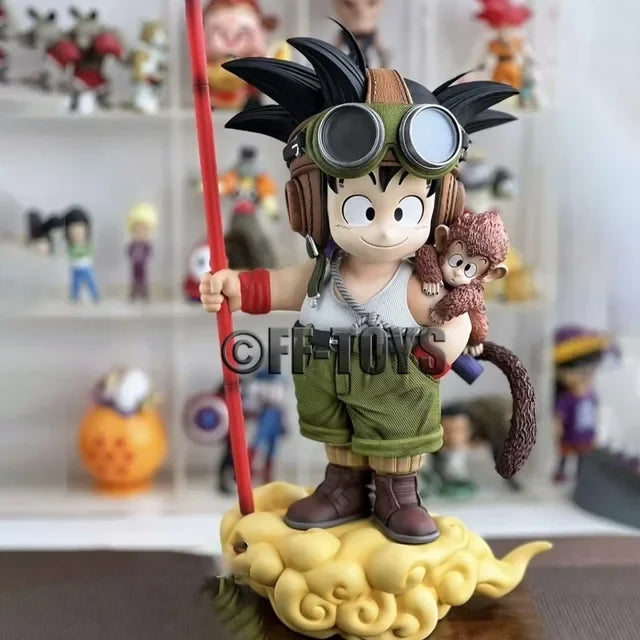 Anime Dragon Ball Son Goku Figure With Monkey Kid Goku Action Figure 26cm Pvc Statue Collection Model Toys Gifts
