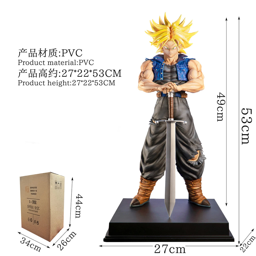 JT Toys 53 cm Dragon Ball Anime Figur Torankusu Figur Trunks PVC Statue Sammlung Modell Dekoration Benutzerdefiniertes Geschenkspielzeug