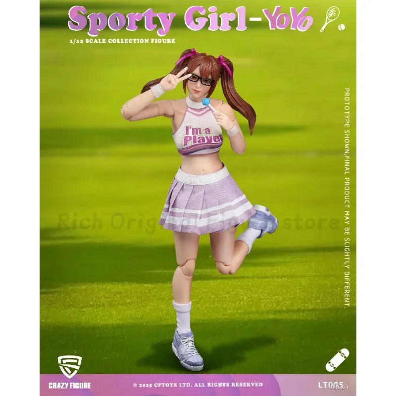 【In Stock】Original CRAZY FIGURE Sport Gir1-YOYO 1/12 SCALE COLLECTION FIGURE Model Toys Ornaments Figure Collection
