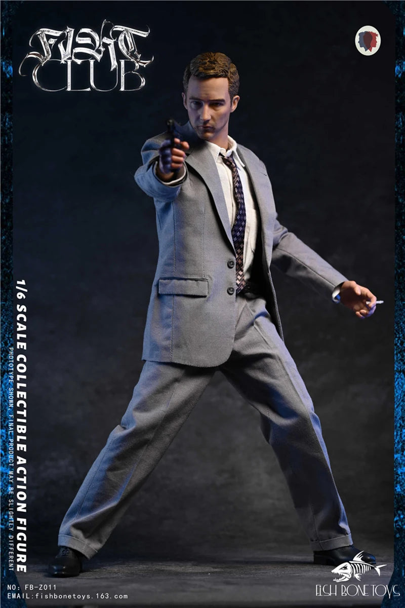 FISH BONETOYS FB-Z010 FB-Z011 FB-Z012 1/6 Collectible Fight Club Jack Tyler Durden 12'' Male Solider Action Figure Model Toy