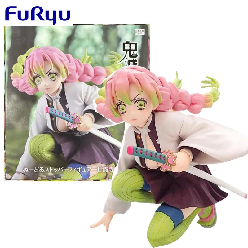 FuRyu Original Demon Slayer Kanroji Mitsuri Noodles Stopper Anime Action Figures Toys for Kids Gift Collectible Model Ornaments