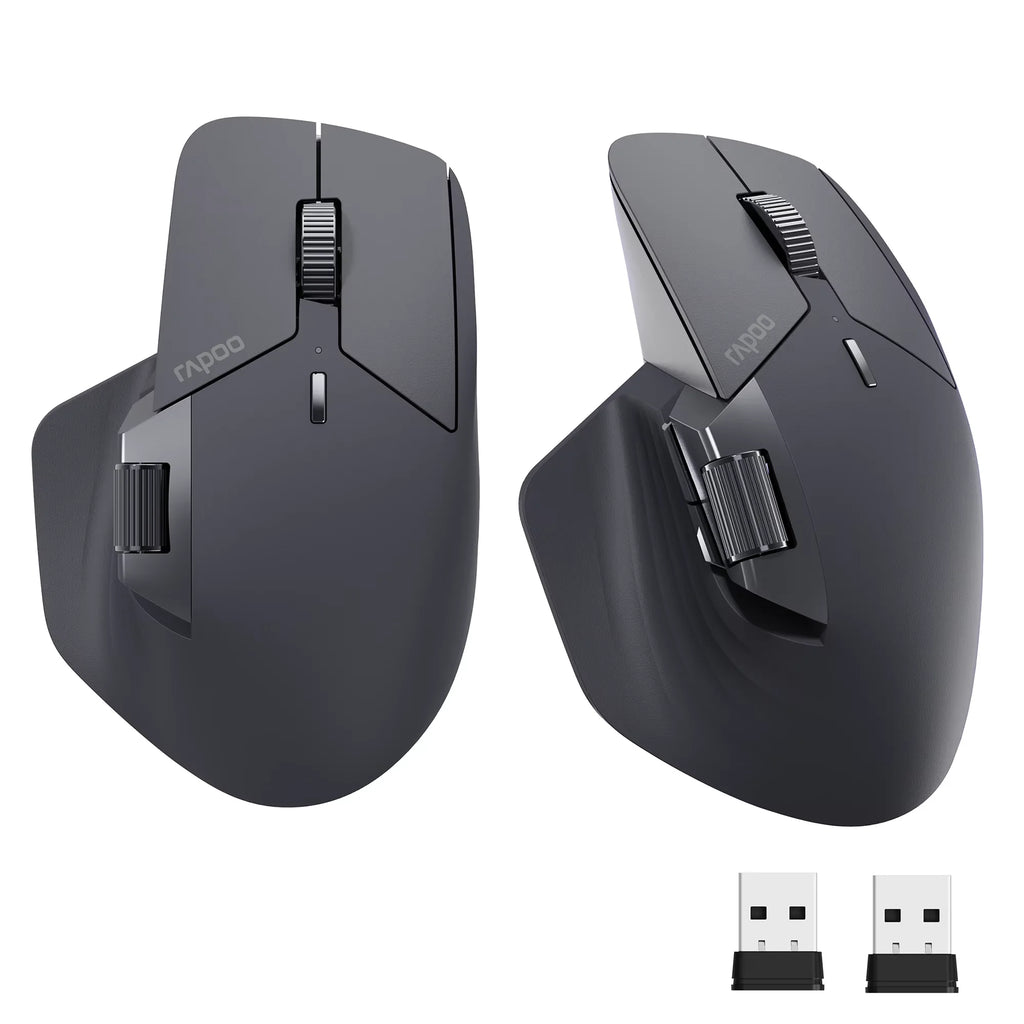 2025 New Rapoo MT760/MT760Mini Multi-mode Rechargeable Wireless Mouse Ergonomic 4000 DPI Support Up to 4 Devices Bluetooth Mouse