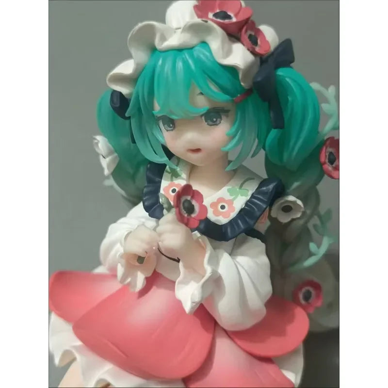 Anime Hatsune Miku Figure Toys Flower Fairy Collection MIKU Kawaii Cartoon PVC Action Figurine Model Dolls Birthdays Gifts Toys