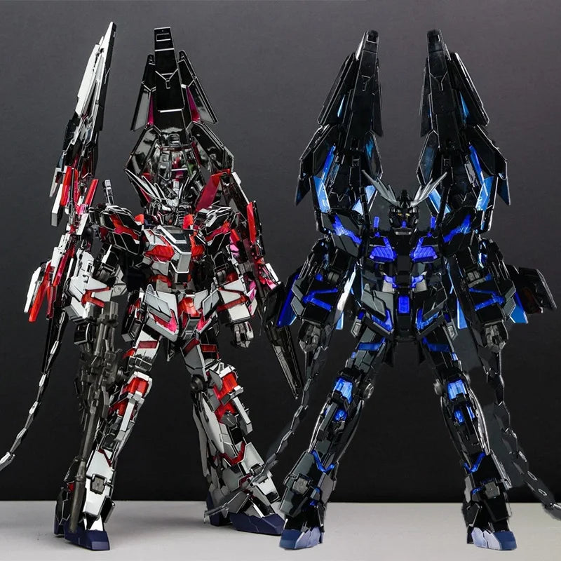 XINGDONG XD Phoenix Unicorn Nr. 3 HG 1/144 Zusammenbaumodellbausätze Galvanisierte Actionfigur aus dunklem Stahlsilber von Phoenix Roboterspielzeug