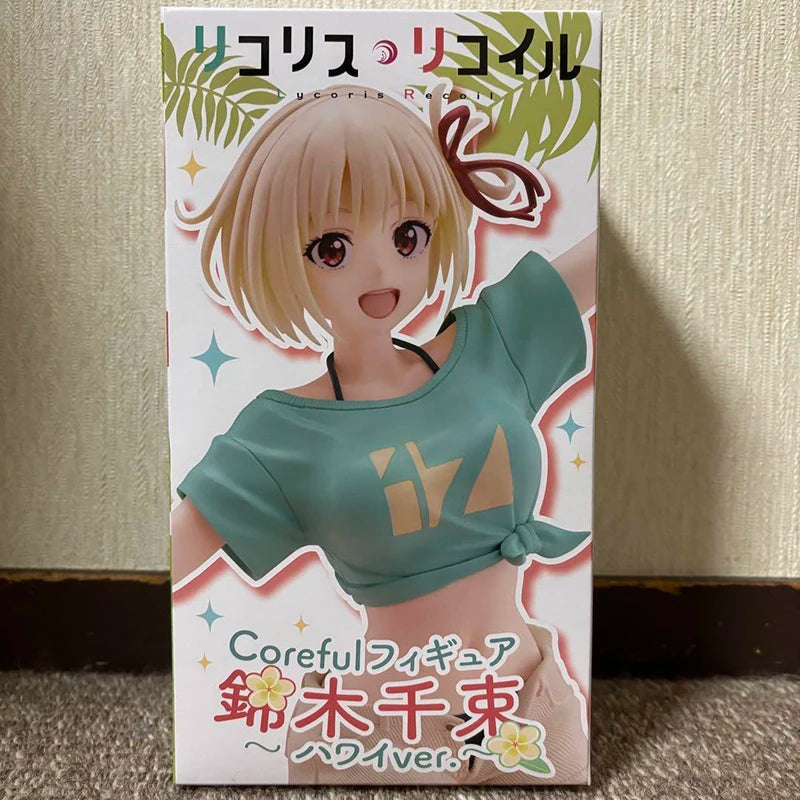 TAiTO Coreful Lycoris Recoil Nishikigi Chisato Inoue Takin Hawaii State Ver. PVC 18CM Anime Action Figures Model Collection Toy