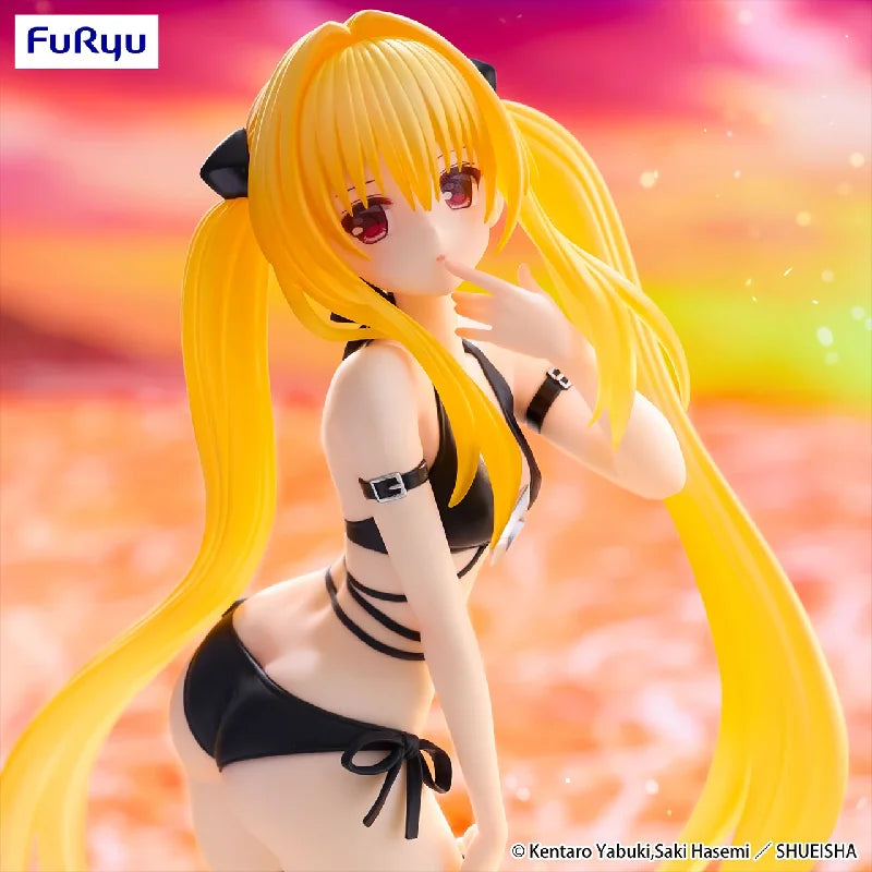 [Original Genuine] In Stock Furyu The Animation To Love-Ru Darkness Trio-Try-It Figure Golden Darkness PVC Figure Model Toys