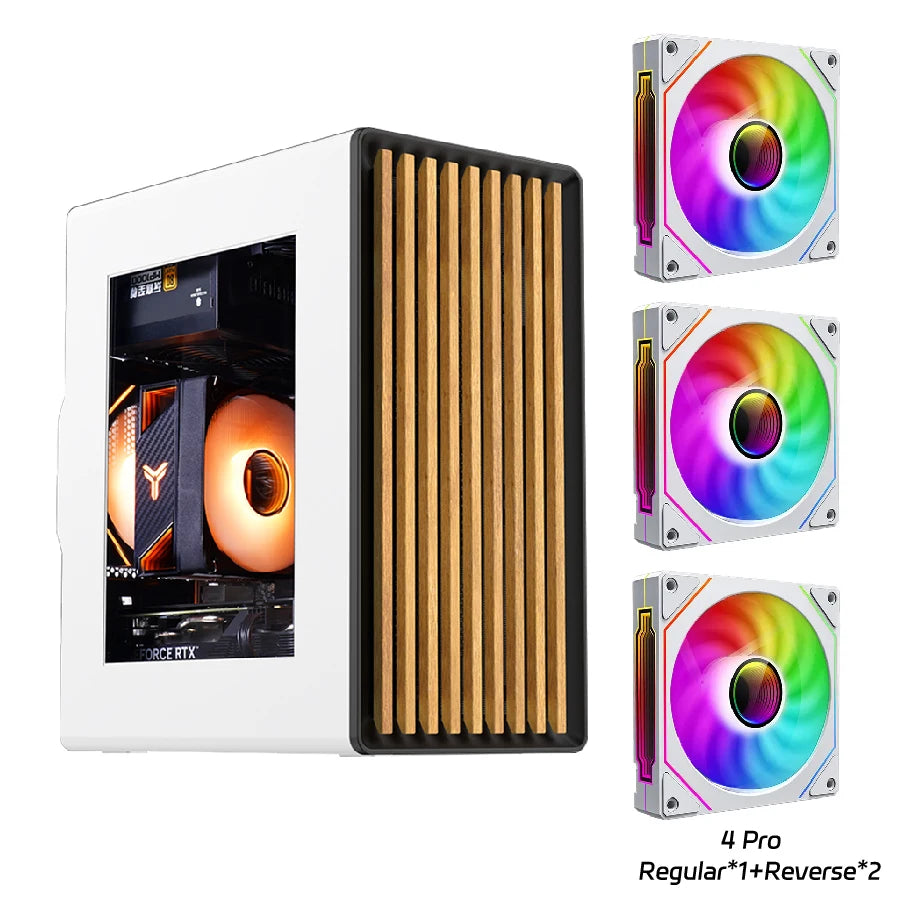 WJCOOLMAN Craftsman 3 MTAX/ITX PC case Glass transparent wooden strips panel gabinetes gamers desktop business computer case