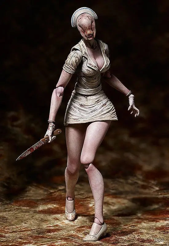 18cm Halloween Gift Silent Hill Movie Figures Bubble Head Nurse Action Figure Statue Model Doll Collection Toys Gifts