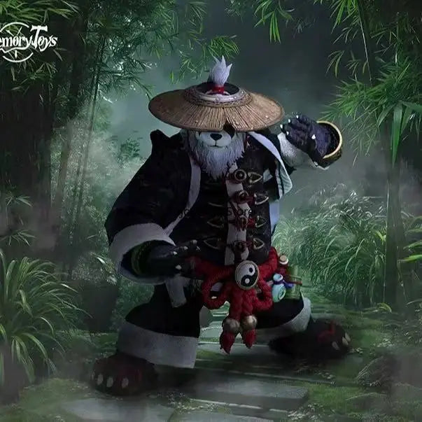 In stock Genuine panda man traveler Wu Qinglie with special luminous moving figure model