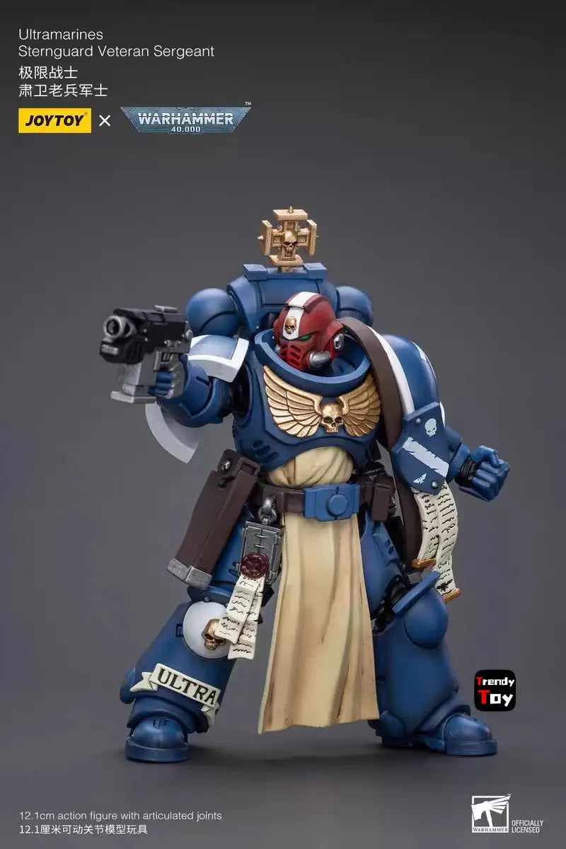 【JOYTOY】Warhammer 40K Ultramarines Sternguard Veteran Sergeant 1/18 Action Figure Model Toys
