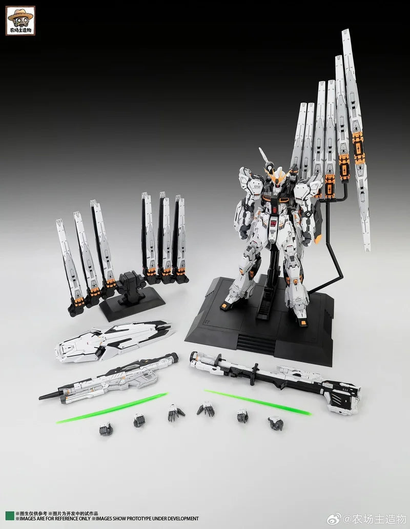 NCZZW Model RX-93 Nu Fighter Action Figure CMM GK Style 1/100 Scale Assembly Model Kit 24cm UC Anime Figures Birthday Gift
