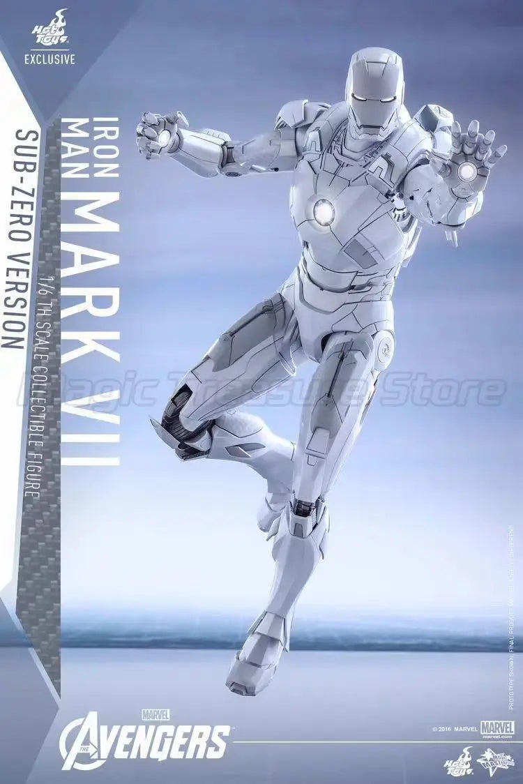 【MT】Hot Toys MMS329 Marvel Iron Man White Limited MK7 1:6 Scale Collection Doll Model Toys