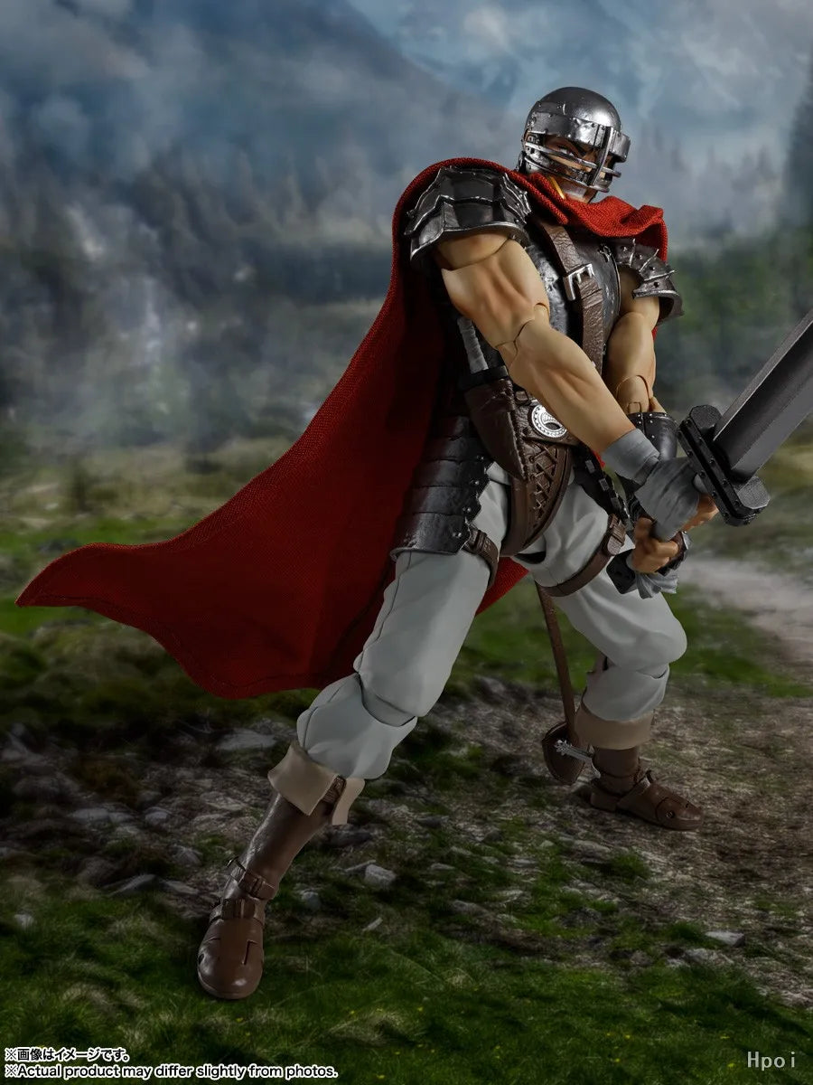 Original Anime Figure Bandai Berserk Guts S.H. Figuarts Action Figure PVC Toys Model Doll Figurine 16CM