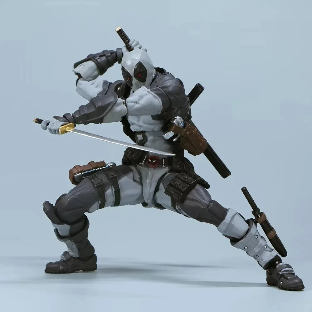 AMAZING YAMAGUCHI Deadpool 2.0 Graue Actionfigur Mutanten Gelenk Beweglich KAIYODO Wade SHF Modell Film Spielzeug für Kinder Geschenk