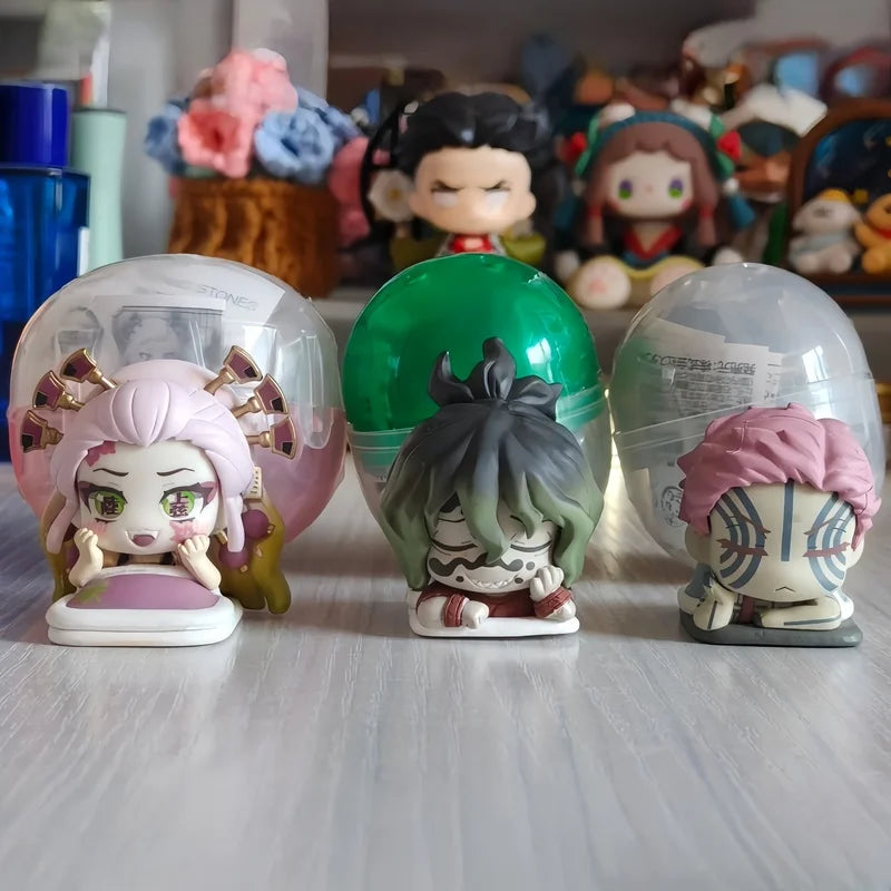 In Stock Stasto Genuine Demon Slaye Rui Daki Gyutaro Akaza Ju No Kata New Color Arc Gashapon Pvc Anime Figure Toys Collect Gifts