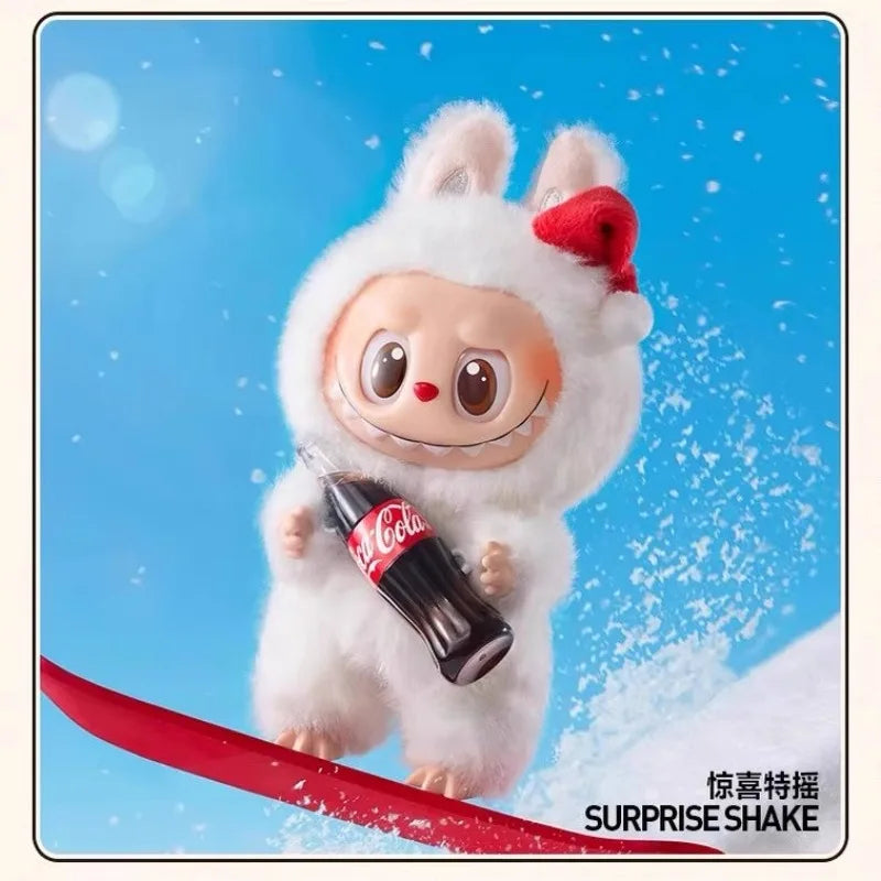 Auf Lager bei POP MART: 100 % Original Cola Labubu Vinyl-Serie Blindbox-Plüschtier – süße Überraschung zum Geburtstag oder zu Weihnachten