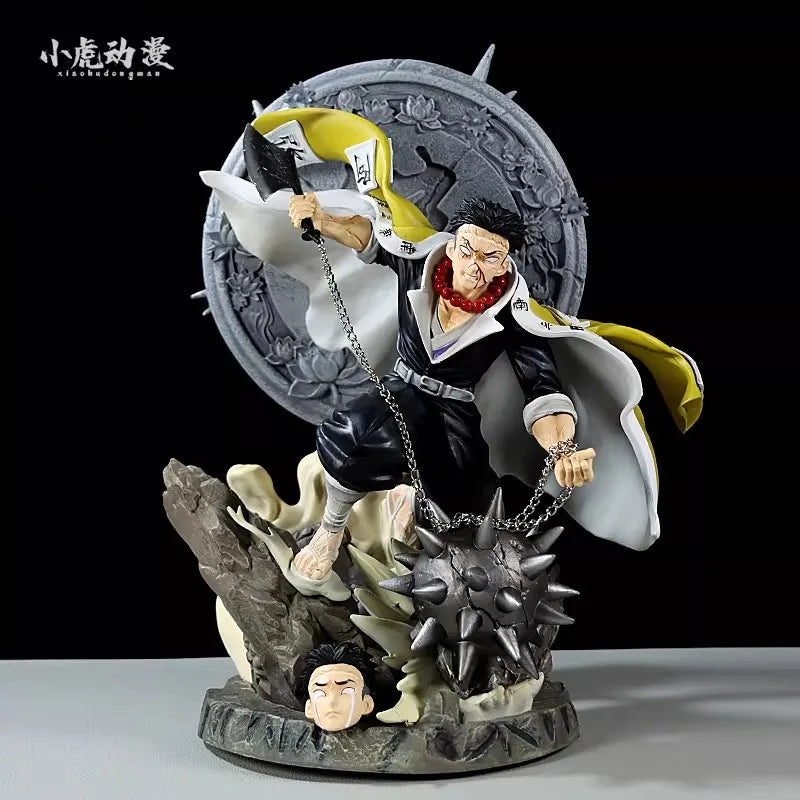 41cm Demon Slayer Rock Pillar Journey Ming Ming Island Stronges Lightable Double Sculpture Collectible Toys Action Figure Gift