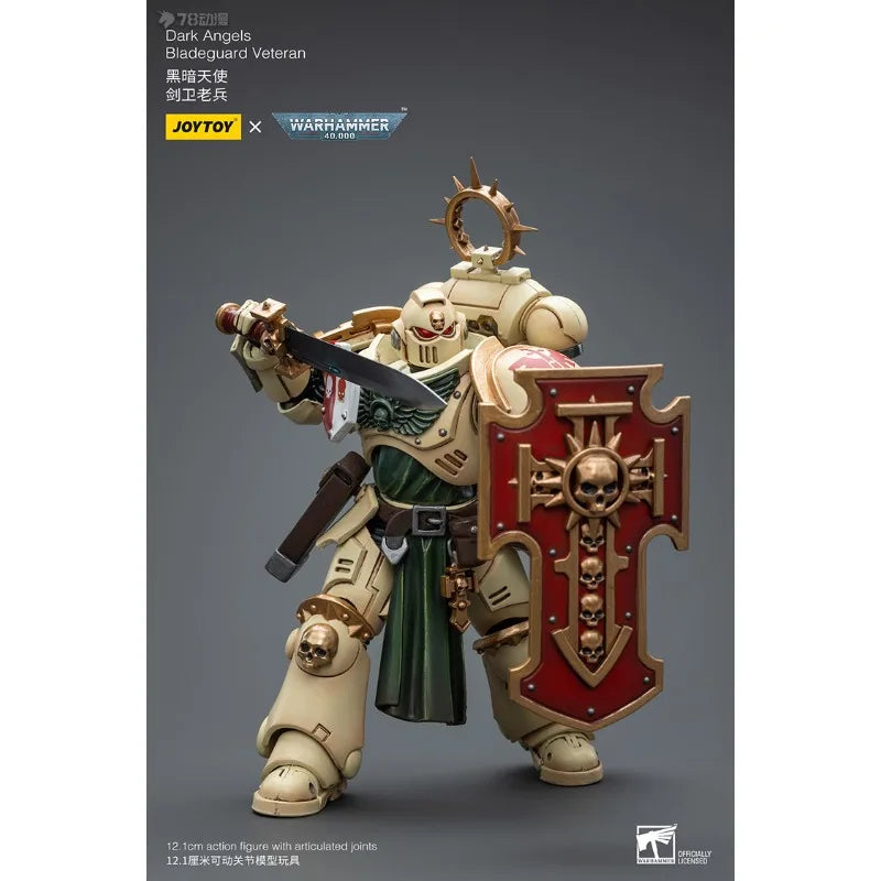 JOYTOY Genuine JOYTOY X Warhammer 40K Series Astat Dark Angel Sword Guard Veteran Game Character Model 1/18 Movable Model Gift