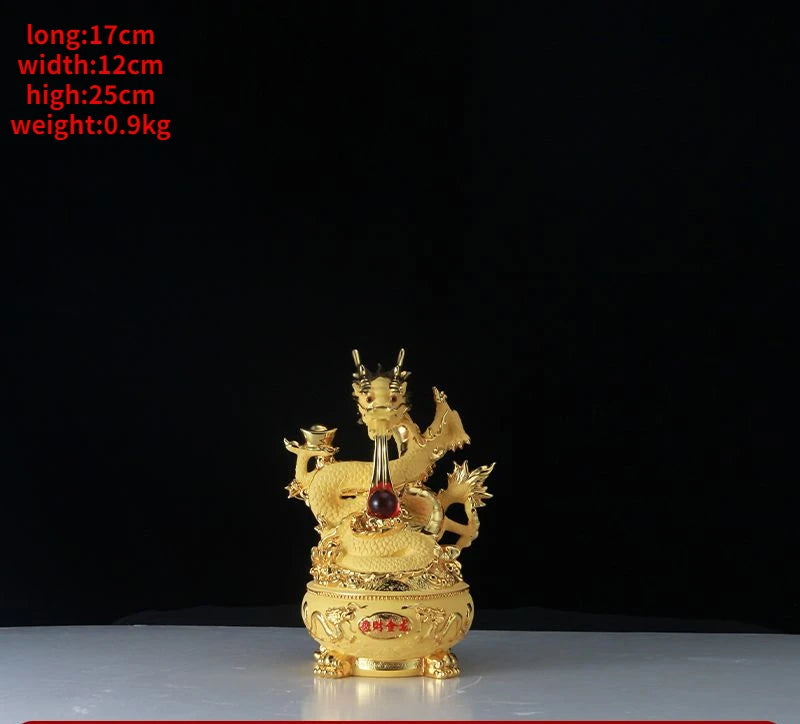 Gathering Wealth Dragon Inviting Wealth Office Desktop Decorations Opening Sculptures
