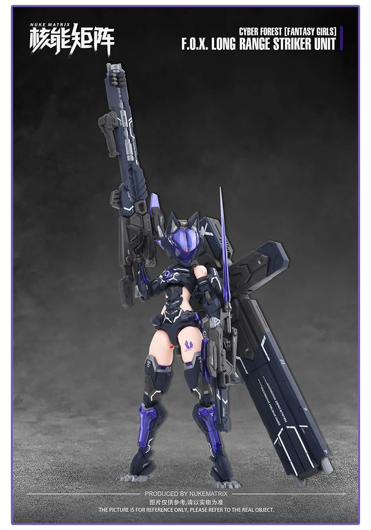 In Stock Nuke Matrix Cf03 Cyber Forest Fantasy Girls Vivienne Hayha Fox Long Range Striker Unit Figure Machine Girl For Gifts