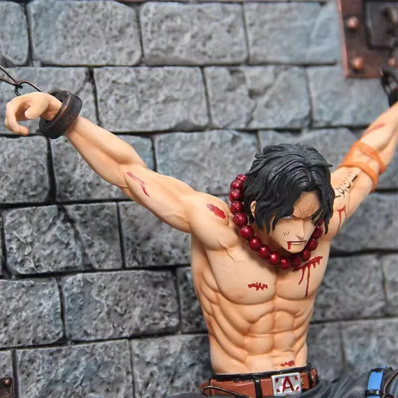 One Piece Anime Figures Luffy Portgas D Ace Action Figure Statue Desktop Ornament Doll PVC 22cm Figma Figurine Collectible Toys