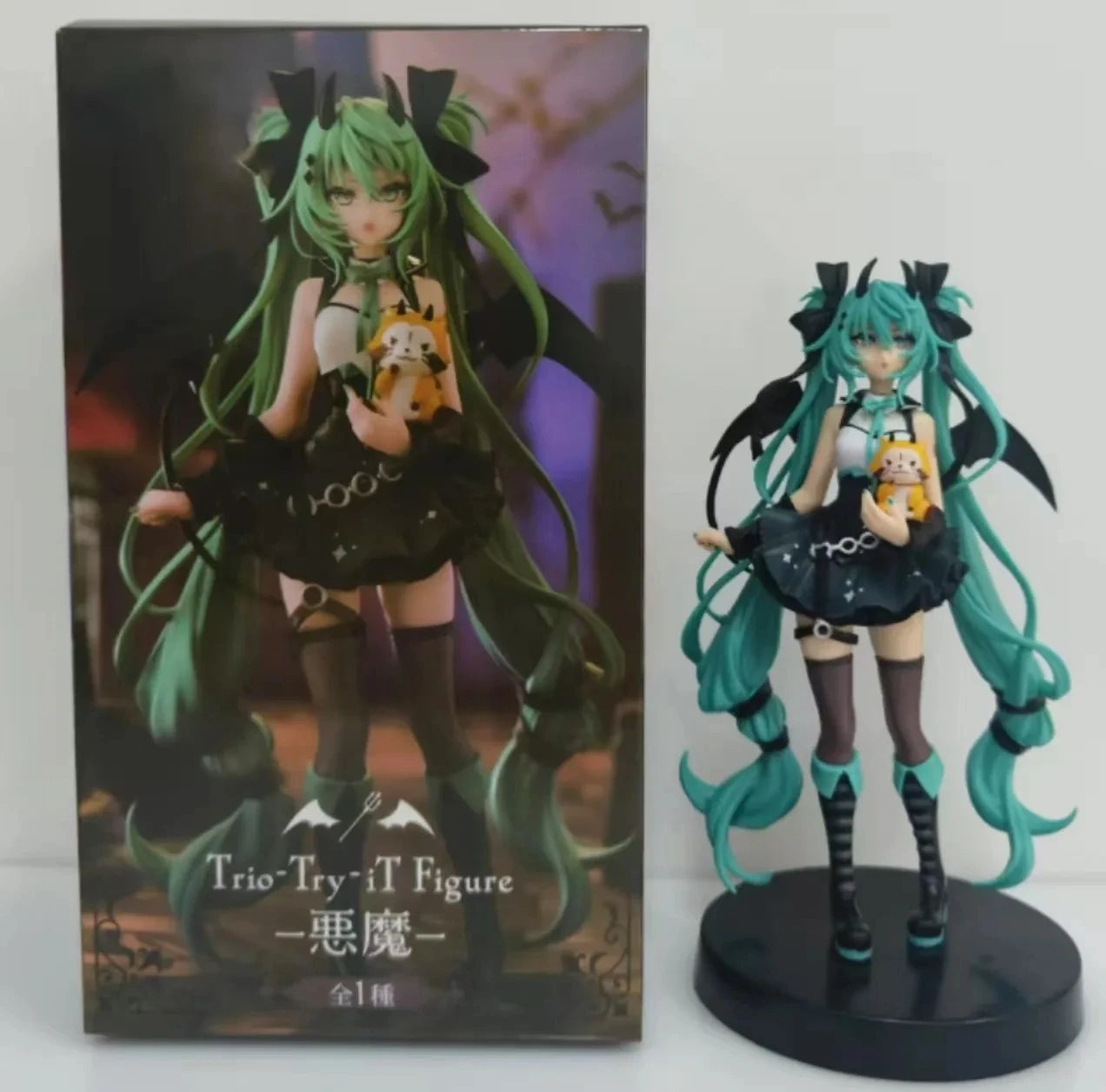 20cm Anime Character Little Devil Hatsune Miku Little Raccoon Dark Angel Case Decoration Item Toy Model Fans Gifts