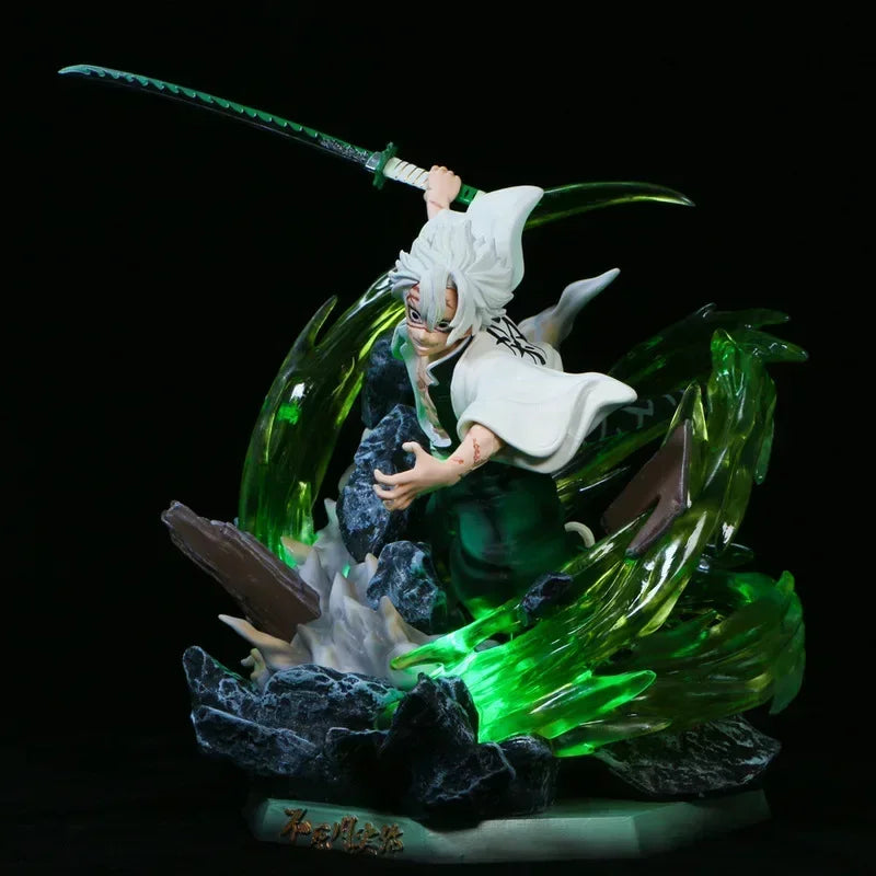 Dämonentöter-Figur Gk Shinazugawa Sanemi Windsäule Leuchtendes PVC 30 cm Actionfigurensammlung Stehendes Modell Spielzeug Puppengeschenke