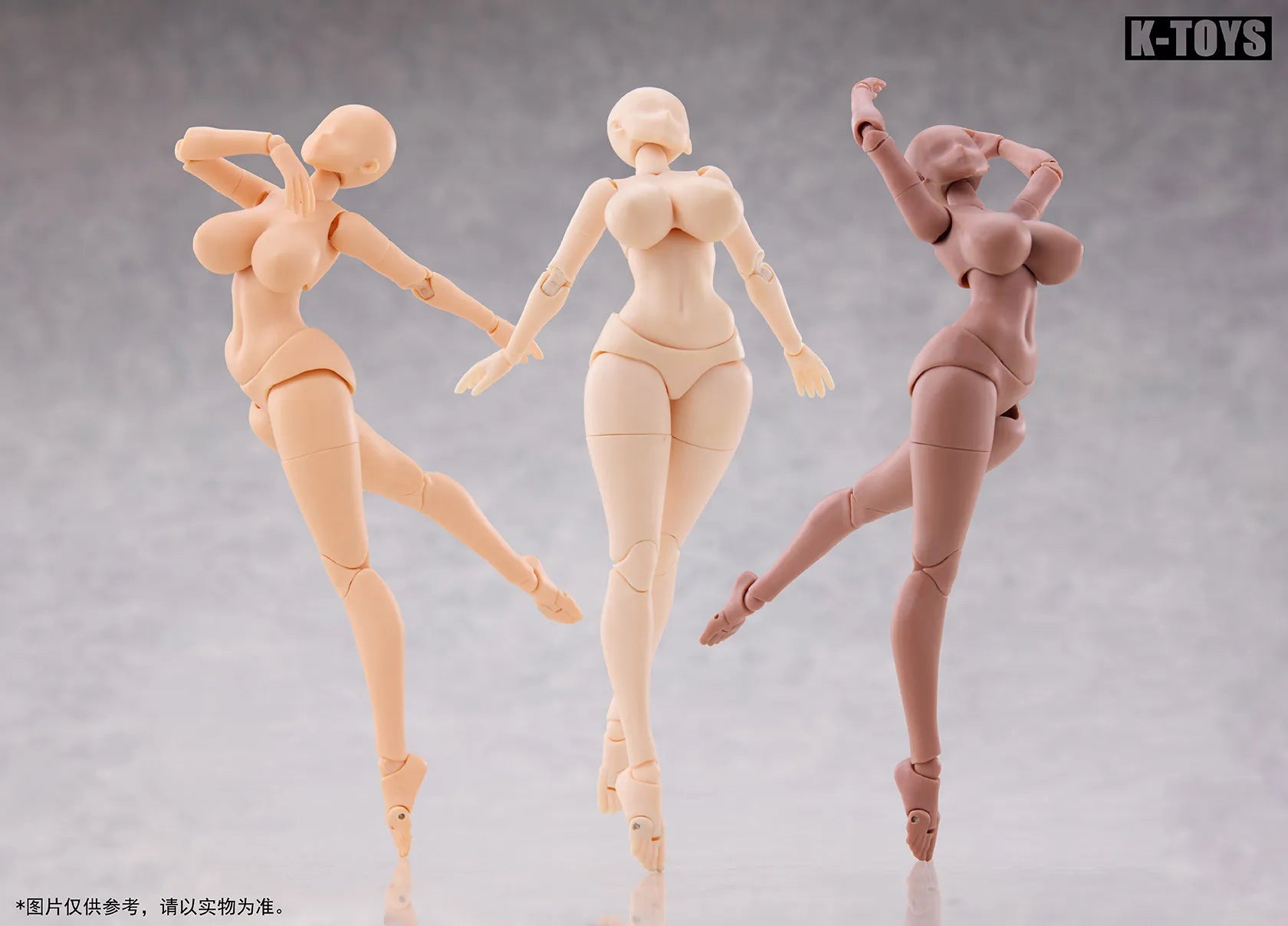 TYCTOYS Original K-TOYS KT02 1/12 Manga Style Full voluptuous Female Body 6'' Super Flexible Girl Joint Action Figure Model Toys