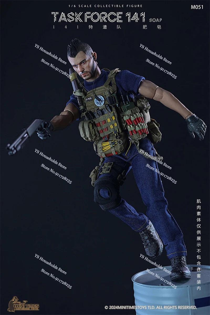 1/6 Task Force 141 Military Combat Cloth Action Figure Collection Bulletprood Vest Design Mini Times Toys M051 12" Soldier Model