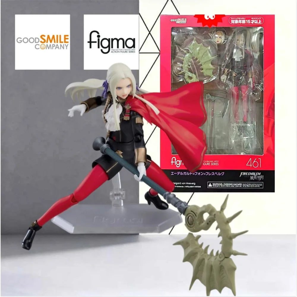 figma 461 Edelgard von Hresvelg Action Figure Fire Emblem: Three Houses 145mm PVC ABS Collectible Model with Axe