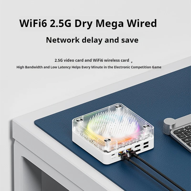 Genmachin AMD 7840HS 7535U MINI PC Windows 11 Ryzen DDR5 4800Mhz M.2 WIFI6 BT5.2 Desktop Pc Gamer Mini PC Diy Gaming Computer