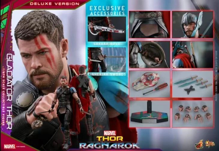 【MT】Hot Toys Marvel MMS445 "Thor 3 Ragnarok" Thor Foot Fighter 6.0 Deluxe Edition 1:6 Scale Action Figure Collection Toys