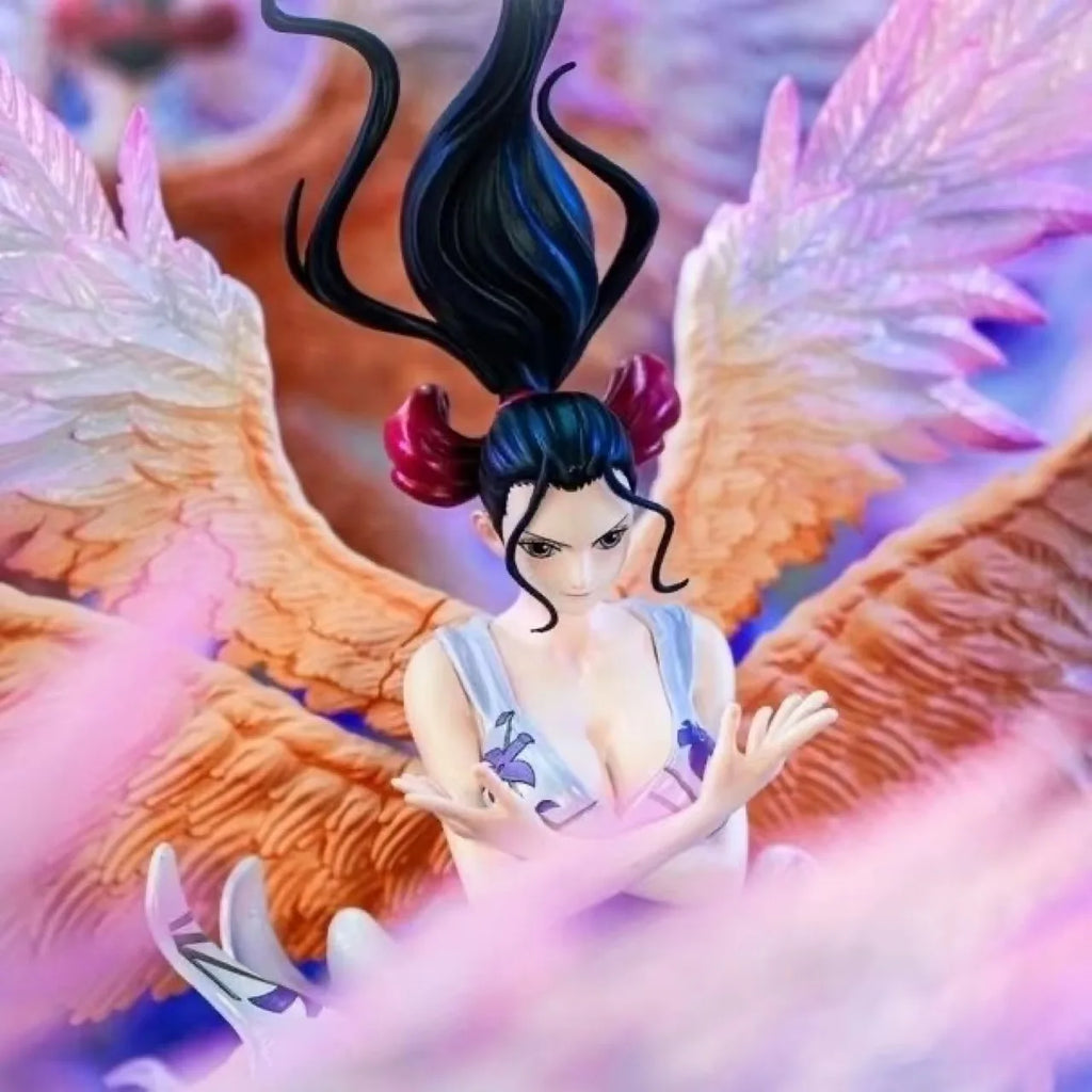 One Piece Anime King Handgefertigtes Skypainting Robin Sechsflügeliger Engel Großformatige Schönheitsdekoration Actionfigur Sammlermodell
