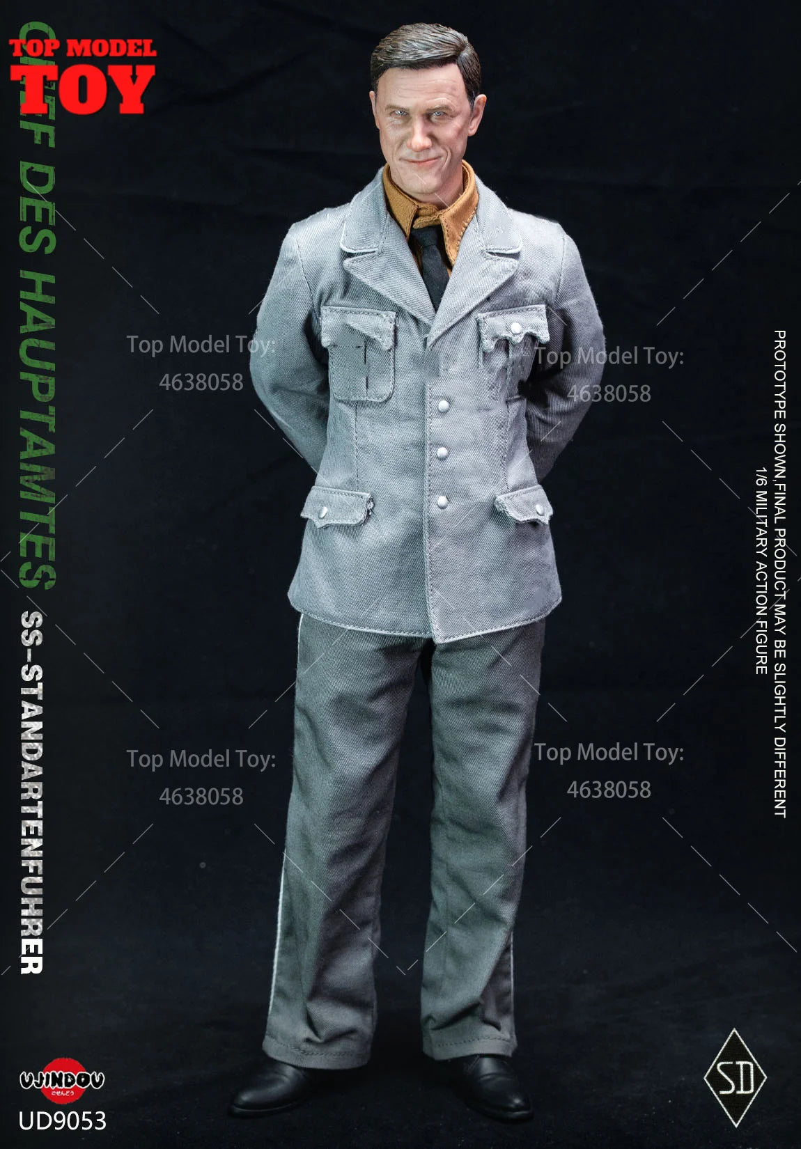 2026 Q1 UJINDOU UD9053 1/6 Scale Austrian Male Actor Full Set Action Figure Model Bastard Image 12'' Soldier for Collectible Toy