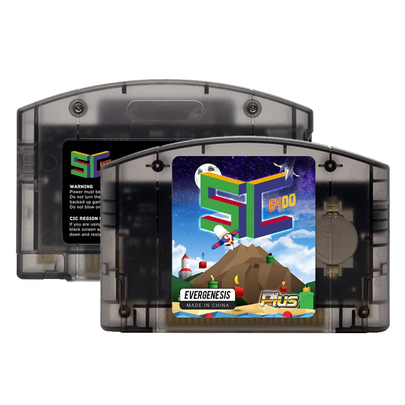 EVERGENESIS SC64 Open Source N64 800 in 1 Spielkassette für Nintendo 64 Spielkarte, kostenlose 16 GB Kartenkompatibilität, unterstützt 64DD
