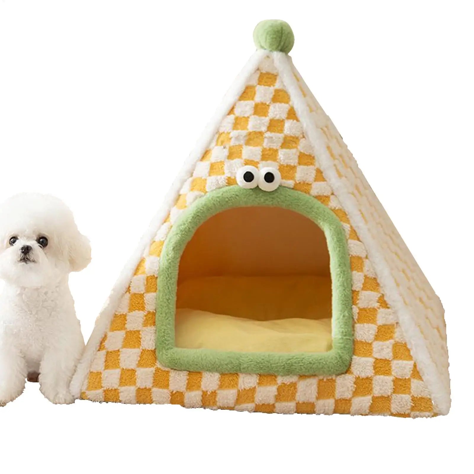 Geschlossenes Katzenbett, Geschlossenes Hundezeltbett, Sicherheits-Warmhaus für den Innenbereich, Haustierhütte, gemütliches Winterzelt für Kätzchen mittlerer und kleiner Rassen