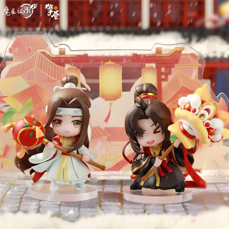 Original Mo Dao Zu Shi Wei Wuxian Lan Wangji "Dance And Music Ascending To The Level" Series Q-Version Figurine Collection Gift
