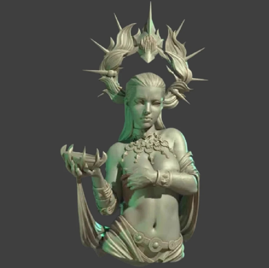 1/12 resin Half-length portrait model kit, Bloodthirsty Female Priest, unassembled and unpainted GK