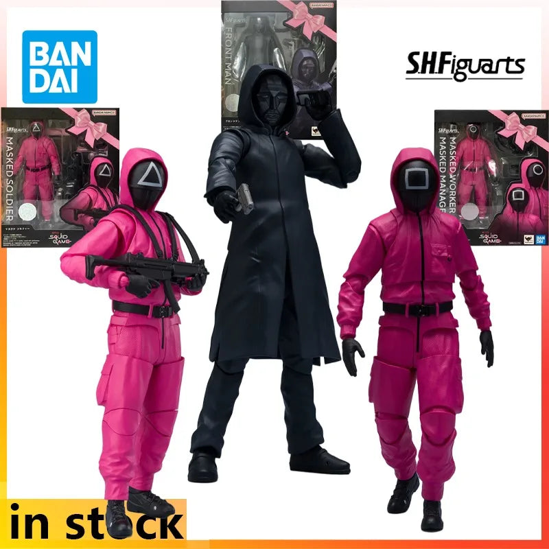 Bandai Original S. H. Figuarts Finished Movable Toys Squid Game Anime Action Figure Model Toys Collectible Model Gifts for Boys