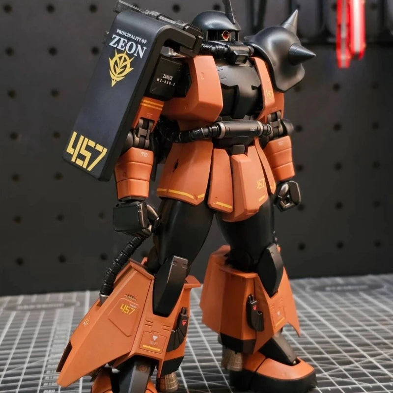 In Stock Bandai Pb Mg Ms-06r-2 Zaku Ⅱ Gabi Hazard Custom Mobile Suit Assemble Model Kit For Gundam Model Collectors Hobbyists