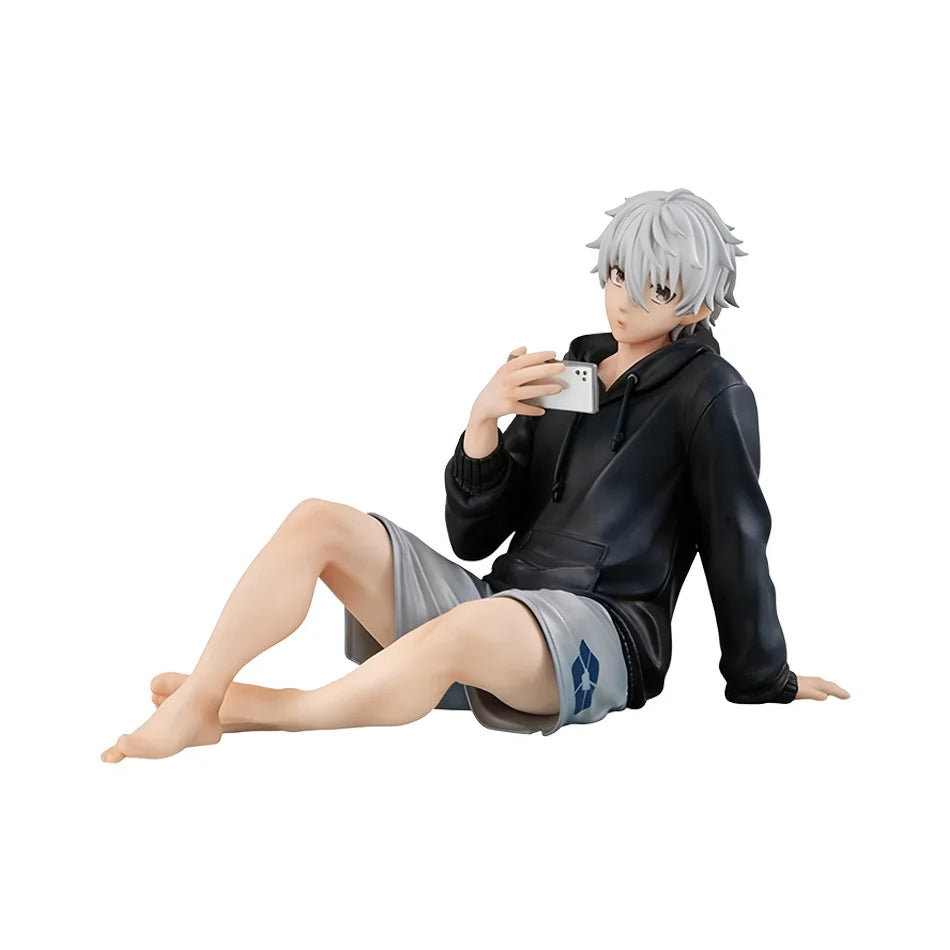 9cm Anime Merch BLUE LOCK Action Figures Nagi Seishiro Repaint Ver. Sitting Figurine PVC Collectible Model Kids Doll Toys Gift