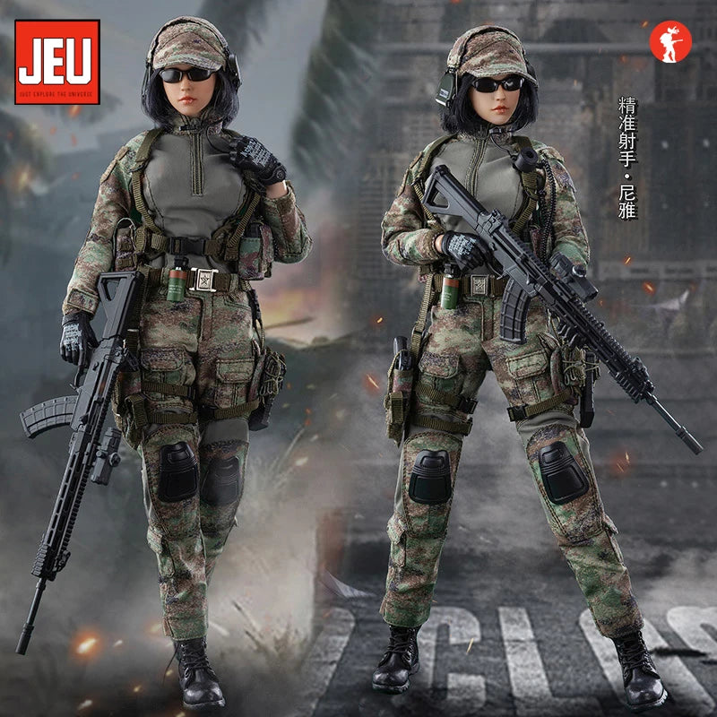 1/6 Scale Military Precision Shooter Nya Female Soldier Realistic Collectible Action Figure Model Toy For Hobbyists
