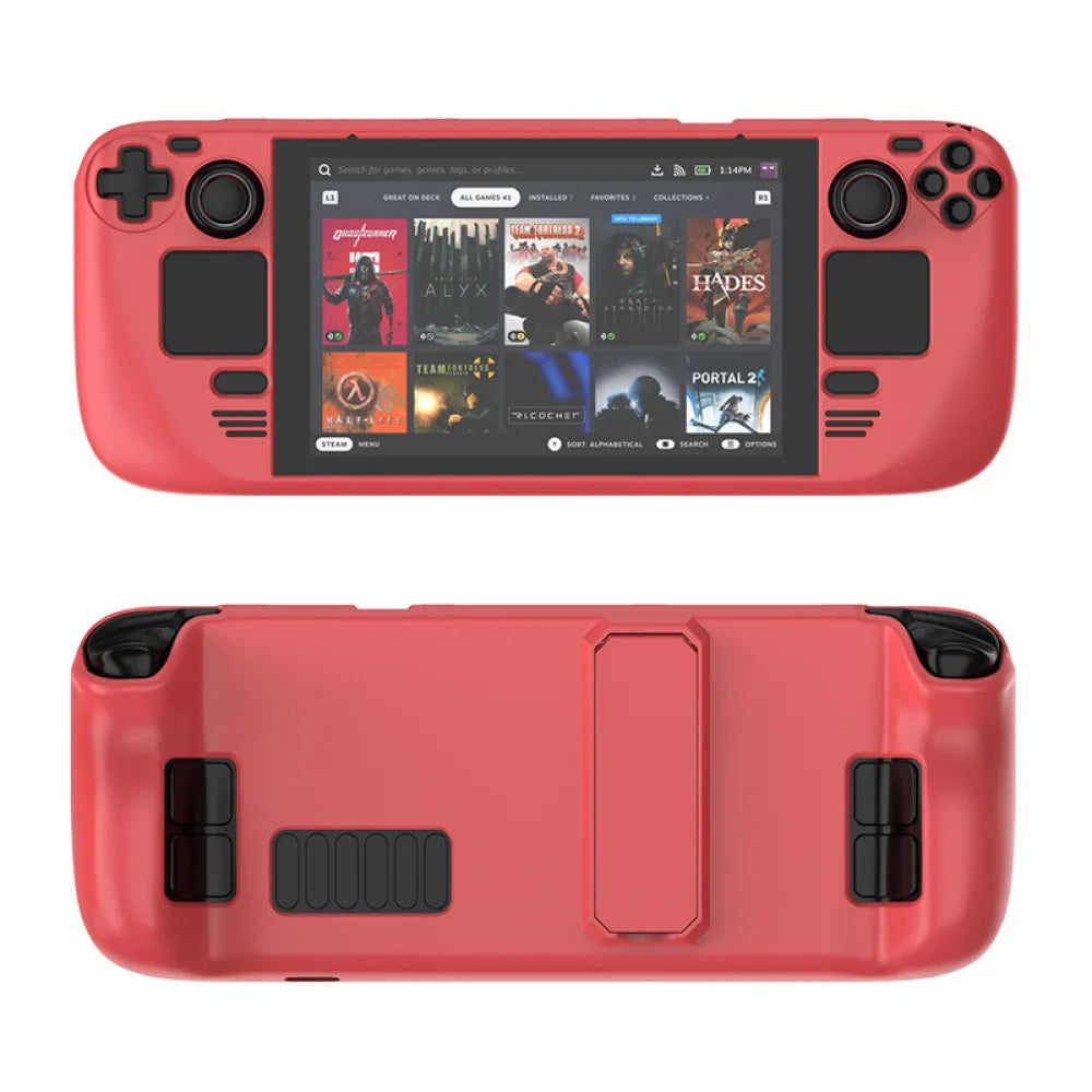1 PC For Steam Deck Colorful Protective Case For Steam Deck Oled PC Material Protective Case With Stand Game Console Parts