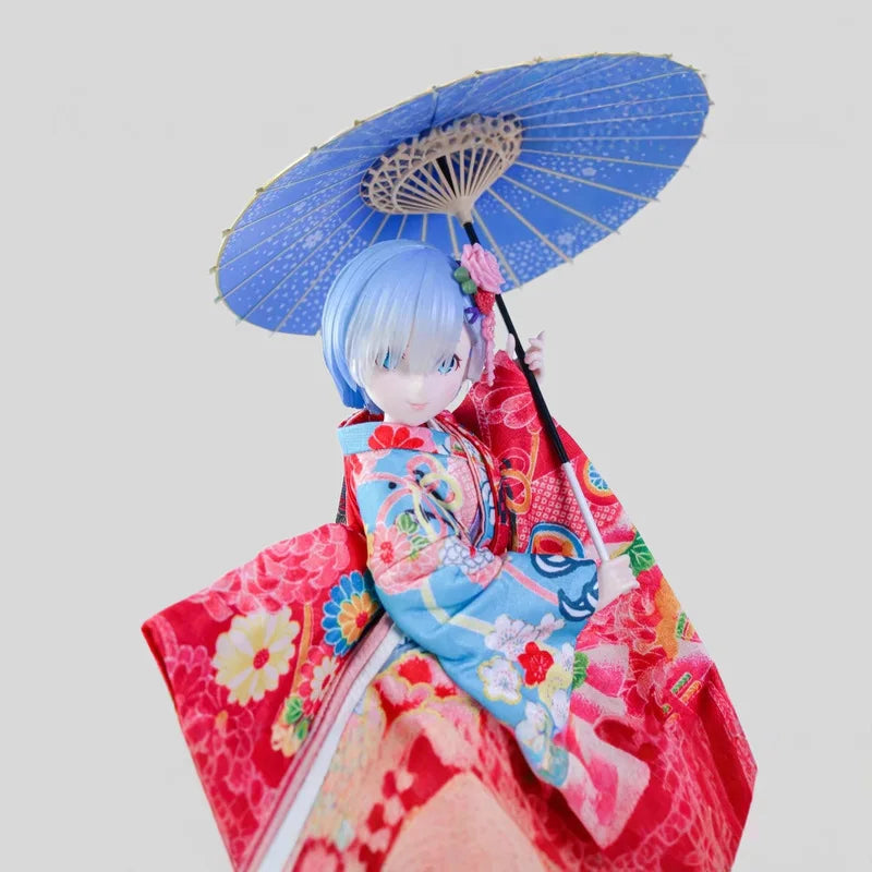 Rem Figurines Starting from Scratch Beautiful Girl in Kimono Floral Arrangements Action Toy Figures Collectible Robot Toys